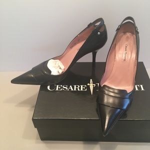 Cesare Paciotti STUNNING! Black Pump 37